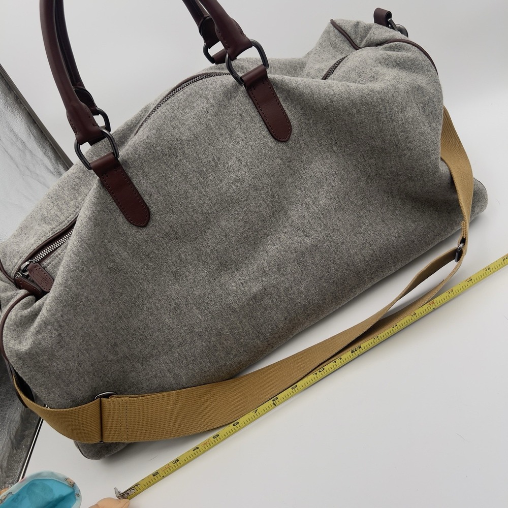 Polo Ralph Lauren 23" Gray Duffle Bag Carry On Adjustable Shoulder Strap - Picture 5 of 9